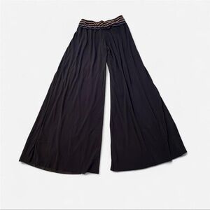 Sweet Pea by Stacy Frati black Gauzy Wide Leg Swim Cover-Up Pants